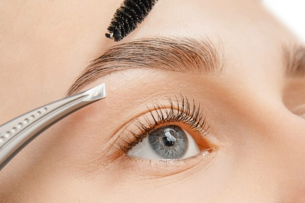 Woman Getting Brows Treatment | True Beauty Forever in in Kaysville, UT