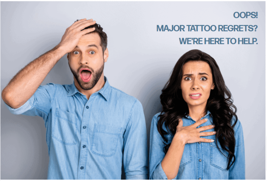 Couples with shocked expressions | Laser Tattoo Removal In Kaysville, UT | True Beauty Forever