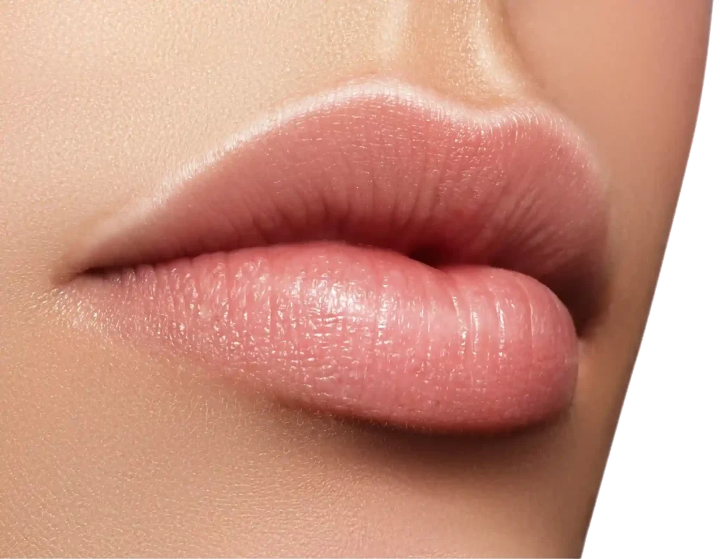 Close-up of fuller, hydrated lips after lip filler | True Beauty Forever Kaysville, UT