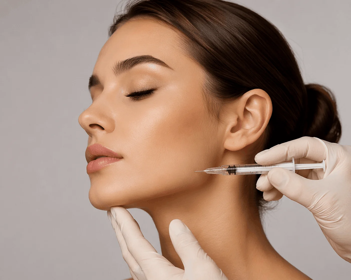 Client receiving Jawline Fillers for Jowls A Non-Surgical Solution to Sagging Skin