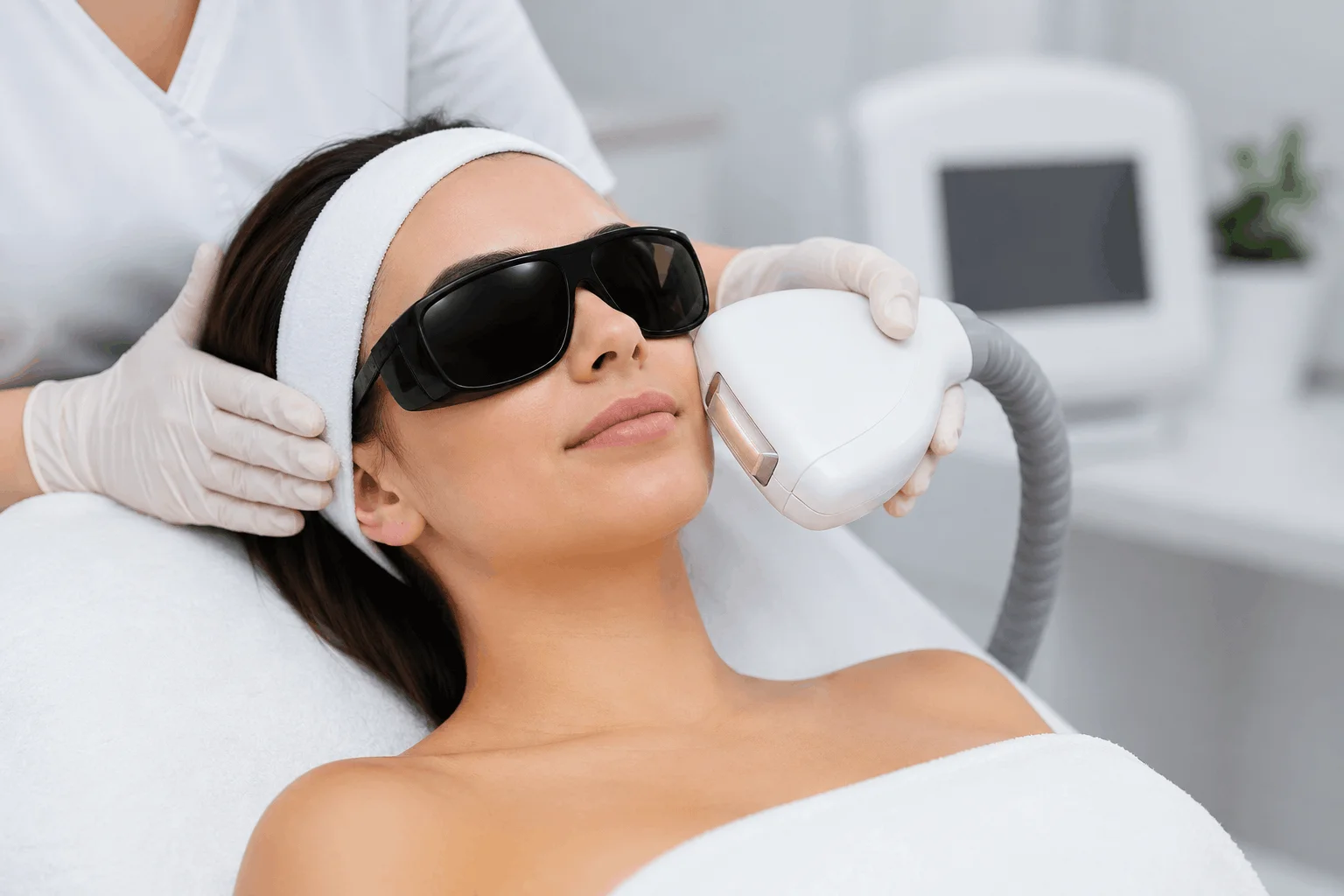 Client Receiving IPL Photofacial Treatment in Kaysville, UT